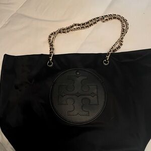 Black Tote Bag with Chain Straps TORY BURCH NWOT